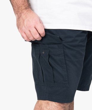 Bermuda homme multipoches en toile vue2 - GEMO (HOMME) - GEMO