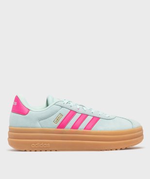 Baskets en cuir VL Court bold avec semelle plateforme femme - Adidas vue1 - ADIDAS - GEMO