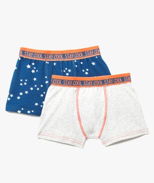 Lot de 2 boxers stretch coordonnés motif étoiles vue1 - GEMO (ENFANT) - GEMO