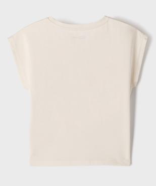 Tee-shirt manches courtes coupe oversize à motif fille vue3 - GEMO 4G FILLE - GEMO