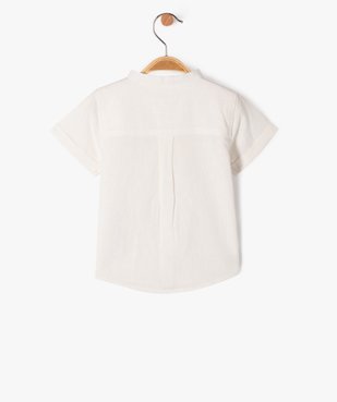Chemise à manches courtes et col mao bébé garçon vue3 - GEMO(BEBE DEBT) - GEMO