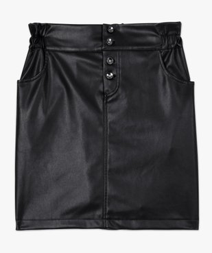 Jupe femme en cuir imitation avec boutons fantaisie vue4 - GEMO(FEMME PAP) - GEMO