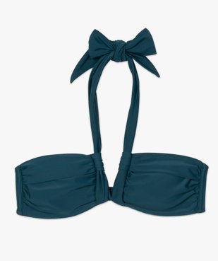 Haut de maillot de bain femme forme bandeau à nouer vue4 - GEMO (PLAGE) - GEMO
