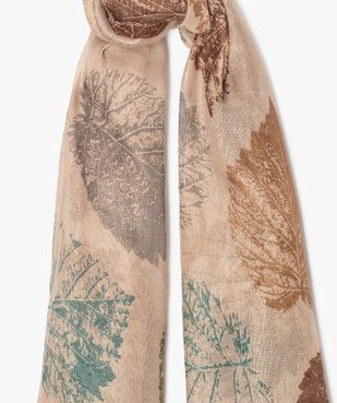 Foulard femme pailleté avec motif feuillage vue2 - Nikesneakers (ACCESS) - Nikesneakers