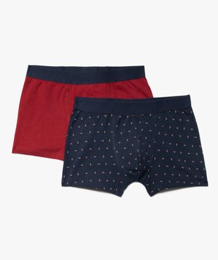 Boxer homme avec micro-motifs (lot de 2) vue1 - GEMO 4G HOMME - GEMO