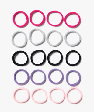 Elastiques ronds pour cheveux fille (lot de 20) vue2 - GEMO (ACCESS) - GEMO