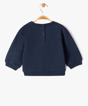 Sweat molletonné avec motifs et message bébé fille vue3 - GEMO(BEBE DEBT) - GEMO