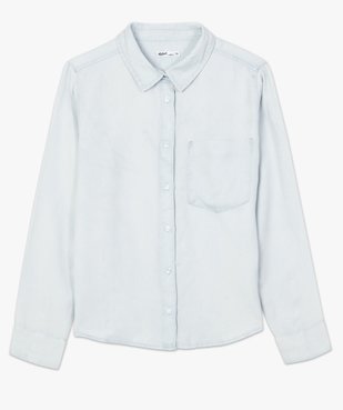 Chemise femme en Lyocell avec large poche poitrine vue4 - GEMO C4G FEMME - GEMO