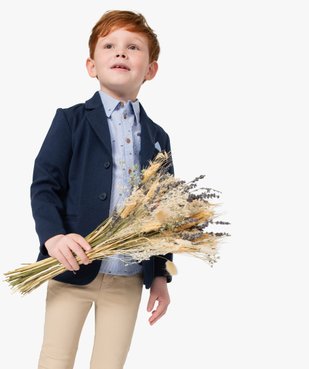 Chemise garçon à fines rayures et motifs vue6 - GEMO (ENFANT) - GEMO