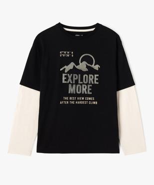 T-shirt manches longues superposition garçon vue2 - GEMO (JUNIOR) - GEMO