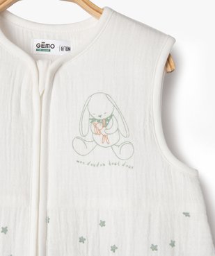 Gigoteuse été bébé en gaze de coton TOG 2 vue4 - GEMO 4G BEBE - GEMO