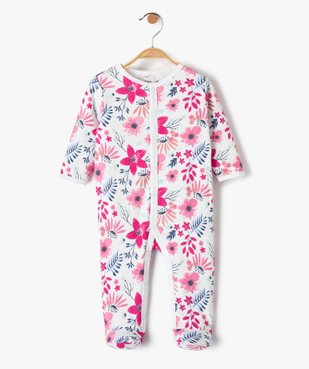Pyjama dors-bien bébé fille à motifs fleuris avec ouverture sur l’avant vue1 - GEMO(BB COUCHE) - GEMO