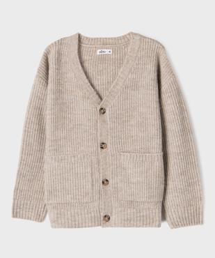 Gilet boutonné en maille garçon vue2 - GEMO (ENFANT) - GEMO