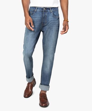 Jean homme straight stretch 5 poches vue1 - GEMO (HOMME) - GEMO