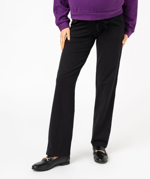 Pantalon de grossesse droit en jersey avec lien à la taille vue1 - GEMO 4G MATERN - GEMO