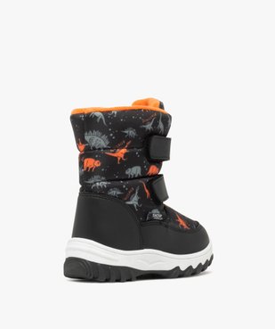 Après-skis garçon avec double scratch et semelle crantée motif dinosaure vue4 - ATHLETIC - GEMO
