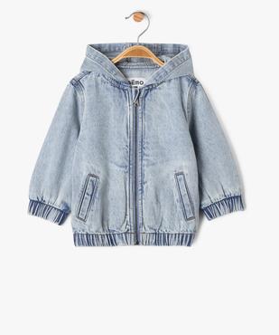 Blouson en jean à capuche bébé garçon vue1 - GEMO(BEBE DEBT) - GEMO