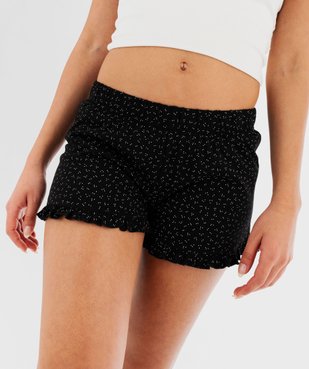 Short de pyjama avec finitions froncées femme vue2 - GEMO 4G FEMME - GEMO