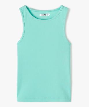 Débardeur fille ado côtelé en coton stretch vue1 - GEMO (JUNIOR) - GEMO
