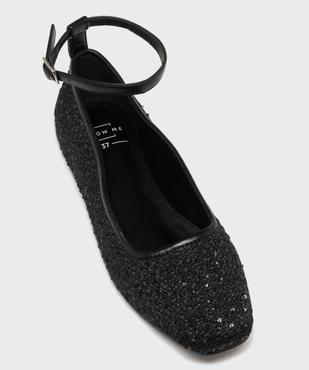 Ballerines en toile à sequins avec bride cheville femme - Follow Me vue6 - FOLLOW ME - GEMO