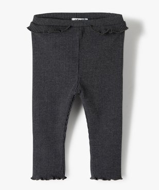 Legging bébé fille en maille côtelé et basque vue1 - GEMO C4G BEBE - GEMO