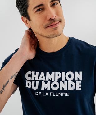 Tee-shirt manches courtes en jersey imprimé homme vue2 - GEMO 4G HOMME - GEMO