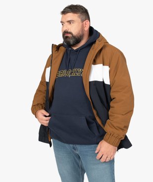 Blouson homme tricolore avec capuche vue2 - GEMO (G TAILLE) - GEMO