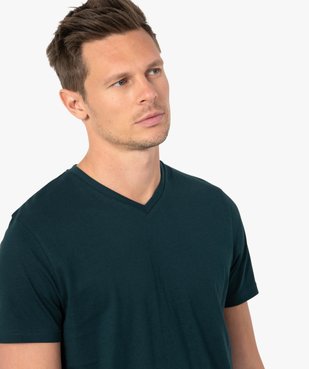 Tee-shirt homme à manches courtes et col V vue2 - GEMO (HOMME) - GEMO