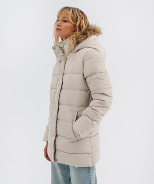 Doudoune mi-longue à capuche femme vue1 - GEMO 4G FEMME - GEMO