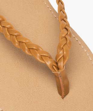 Tongs femme à talon plat et fine bride tressée vue6 - GEMO (CASUAL) - GEMO