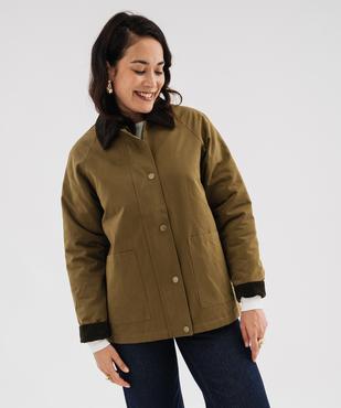 Veste col velours femme vue3 - GEMO 4G FEMME - GEMO