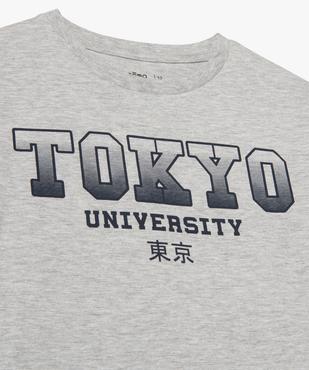 Tee-shirt imprimé universitaire garçon vue2 - GEMO (JUNIOR) - GEMO