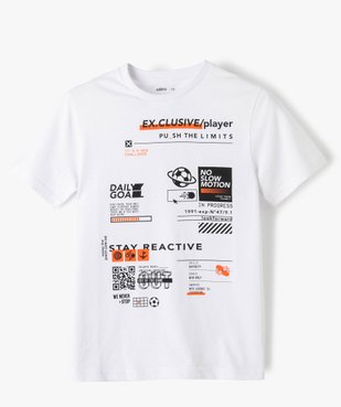 Tee-shirt garçon imprimé à manches courtes vue2 - GEMO (JUNIOR) - GEMO
