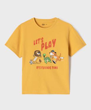 Tee-shirt manches courtes avec motifs animaux garçon vue1 - GEMO 4G GARCON - GEMO