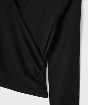 Tee-shirt manches longues cache-cœur fille vue4 - GEMO 4G FILLE - GEMO