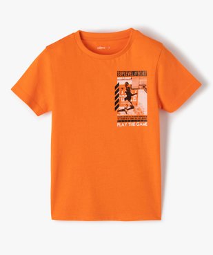 Tee-shirt garçon imprimé à manches courtes vue1 - GEMO (ENFANT) - GEMO