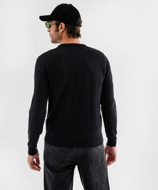 Pull fin à col V en coton homme vue9 - GEMO 4G HOMME - GEMO