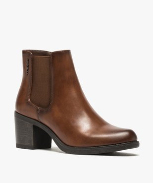 Boots femme unies à talon style chelsea – Tom Tailor vue2 - TOM TAILOR - GEMO
