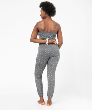Pantalon de pyjama femme en maille fine avec bas resserré vue6 - GEMO(HOMWR FEM) - GEMO