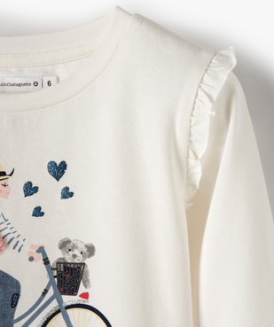 Tee-shirt fille avec motifs multimatières – Lulu Castagnette vue3 - LULUCASTAGNETTE - GEMO