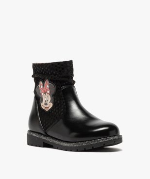 Boots fille à semelle crantée et finitions pailletées - Minnie vue3 - MINNIE - GEMO