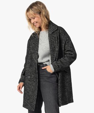 Manteau femme mi-long à double boutonnage vue2 - GEMO(FEMME PAP) - GEMO