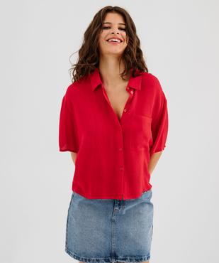 Chemise fluide courte à manches courtes femme vue1 - GEMO 4G FEMME - GEMO