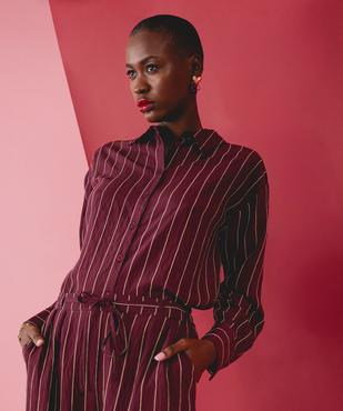 Chemise fluide à fines rayures femme vue1 - GEMO 4G FEMME - GEMO