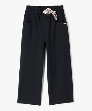 Pantalon fille ample en toile avec noeud à la taille - LuluCastagnette vue1 - LULUCASTAGNETTE - GEMO