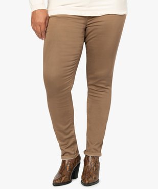Pantalon femme coupe slim en maille extensible vue1 - GEMO (G TAILLE) - GEMO