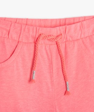 Short bébé fille en maille extensible avec taille élastiquée vue2 - GEMO(BEBE DEBT) - GEMO