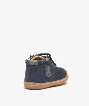 Chaussures premiers pas bébé garçon dessus cuir mat – NA! vue4 - NA! - GEMO