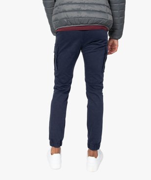 Pantalon homme cargo multipoche au coloris unique vue3 - GEMO (HOMME) - GEMO