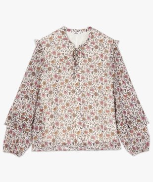 Blouse femme à motifs fleuris avec volants sur les manches vue4 - GEMO(FEMME PAP) - GEMO